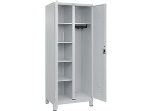 4067521054437 - C+p Wäsche- Kombispind Classic plus Füße 2 Abteile 1950x800x500mm 7035 7035