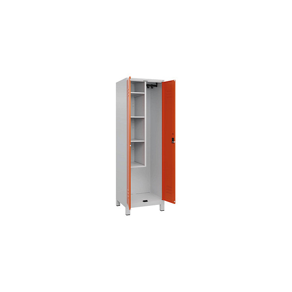 4067521261491 - Putzmittelschrank Classic Plus 080110-00-S10036 lichtgrau reinorange 600 x 500 x 1950 cm aufgebaut 4067521261491 CP