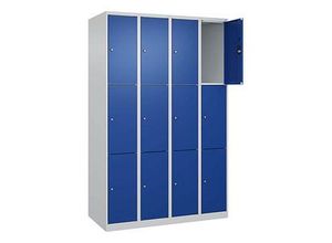 4067521352984 - Schließfachschrank Classic Plus enzianblau lichtgrau 080000-403 S10003 12 Schließfächer 1200 x 500 x 1850 cm 4067521352984 