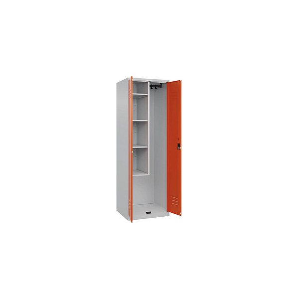 4067521356876 - Putzmittelschrank Classic Plus 080100-00-S10000 lichtgrau reinorange 600 x 500 x 1850 cm aufgebaut 4067521356876 CP