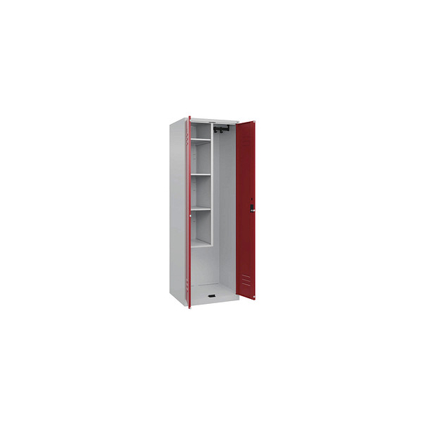 4067521417683 - Putzmittelschrank Classic Plus 080100-00-S10014 rubinrot lichtgrau 600 x 500 x 1850 cm aufgebaut 4067521417683 CP