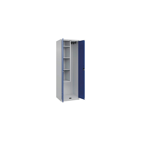 4067521417706 - Putzmittelschrank Classic Plus 080100-00-S10016 enzianblau lichtgrau 600 x 500 x 1850 cm aufgebaut 4067521417706 CP