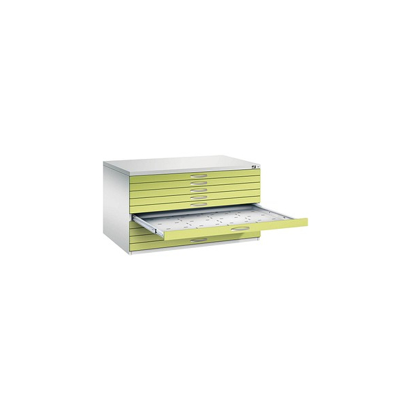 4067521477823 - CP 7200 Planschrank lichtgrau viridingrün 10 Schubladen 1350 x 960 x 760 cm