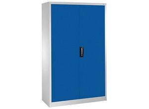 4067521587799 - CP Stahlschrank 08930-00 S10009 lichtgrau enzianblau 1200 x 400 x 1950 cm aufgebaut