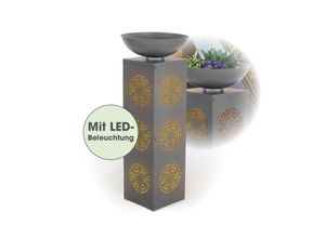 4067522049906 - EASYmaxx LED-Dekosäule Beton-Optik Mandala 87cm