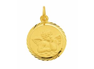 4067551004662 - Kette mit Anhänger ADELIA´S 585 Gold Amor Ø 10 mm Halsketten Gr Gelbgold 585 goldfarben (gold) Damen Ketten mit Anhänger Schmuckset - Set Halskette