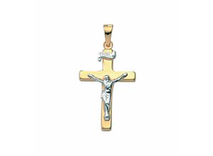 4067551006420 - Kette mit Anhänger ADELIA´S 585 Gold Kreuz Korpus Halsketten Gr Gelbgold 585 goldfarben (gold) Damen Ketten mit Anhänger Schmuckset - Set Halskette