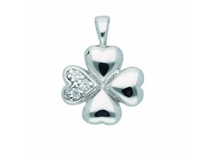 4067551008516 - Kette ohne Anhänger ADELIA´S 925 Silber Kleeblatt mit Zirkonia Halsketten Gr Silber 925 (Sterlingsilber) silberfarben (silber) Damen Schmuckset - Set mit Halskette