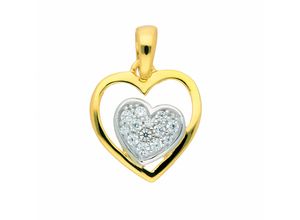 4067551008660 - Kette ohne Anhänger ADELIA´S 333 Gold Herz mit Zirkonia Halsketten goldfarben (gold) Damen Ketten ohne Anhänger Schmuckset - Set mit Halskette 4067551008660 - Kette ohne Anhänger ADELIA´S 333 Gold Herz mit Zirkonia Halsketten goldfarben (gold) Damen Ketten ohne Anhänger Schmuckset - Set mit Halskette
