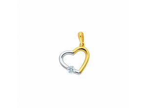 4067551008868 - Kette ohne Anhänger ADELIA´S 333 Gold Herz mit Zirkonia Halsketten goldfarben (gold) Damen Ketten ohne Anhänger Schmuckset - Set mit Halskette