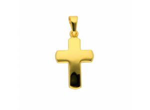 4067551010236 - Kette mit Anhänger ADELIA´S 585 Gold Kreuz Anhänger Halsketten Gr Gelbgold 585 goldfarben (gold) Damen Ketten mit Anhänger Schmuckset - Set Halskette