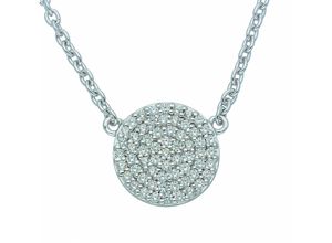 4067551010816 - Kette ohne Anhänger ADELIA´S 925 Silber mit Zirkonia 45 cm Ø 15 mm Halsketten Gr Silber 925 (Sterlingsilber) silberfarben (silber) Damen Ketten ohne Anhänger Schmuckset - Set mit Halskette