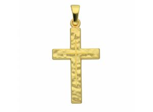 4067551012179 - Kette mit Anhänger ADELIA´S 333 Gold Kreuz Anhänger Halsketten Gr Gelbgold 333 goldfarben (gold) Damen Ketten mit Anhänger Schmuckset - Set Halskette