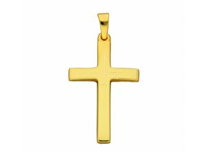 4067551012292 - Kette mit Anhänger ADELIA´S 585 Gold Kreuz Anhänger Halsketten Gr Gelbgold 585 goldfarben (gold) Damen Ketten mit Anhänger Schmuckset - Set Halskette