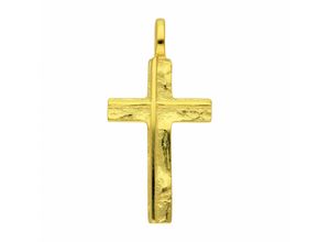 4067551012476 - Kette mit Anhänger ADELIA´S 333 Gold Kreuz Anhänger Halsketten Gr Gelbgold 333 goldfarben (gold) Damen Ketten mit Anhänger Schmuckset - Set Halskette