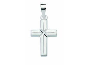 4067551012568 - Kette mit Anhänger ADELIA´S 925 Silber Kreuz Anhänger Halsketten Gr Silber 925 (Sterlingsilber) silberfarben (silber) Damen Schmuckset - Set mit Halskette