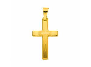 4067551012995 - Kette mit Anhänger ADELIA´S 585 Gold Kreuz Anhänger Halsketten Gr Gelbgold 585 goldfarben (gold) Damen Ketten mit Anhänger Schmuckset - Set Halskette