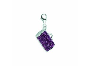 4067551014241 - Kette ohne Anhänger ADELIA´S 925 Silber Charms Tasche mit Glasstein Halsketten Gr Silber 925 (Sterlingsilber) bunt (bunt multi) Damen Ketten ohne Anhänger Schmuckset - Set mit Halskette