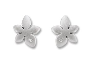 4067551162287 - Paar Ohrhänger Zirkonia Blume Ohrringe Ohrstecker aus 925 Silber Gr Kinder Silber 925 (Sterlingsilber) silberfarben (silber) Damen Silber Schmuck Blume