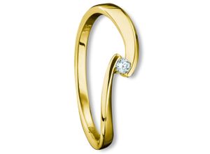 4067551163765 - Diamantring 004 ct Diamant Brillant Ring aus 585 Gelbgold Fingerringe Gr 48 mit Diamant Gelbgold 585-Diamanten goldfarben (gold) Damen Diamantringe Gold Schmuck