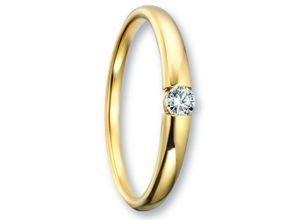 4067551164137 - Diamantring 009 ct Diamant Brillant Ring aus 585 Gelbgold Fingerringe Gr 48 mit Diamant Gelbgold 585-Diamanten goldfarben (gold) Damen Diamantringe Gold Schmuck