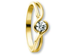 4067551165431 - Goldring Zirkonia Ring aus 333 Gelbgold Fingerringe Gr 54 mit Zirkonia Gelbgold 333 goldfarben (gold) Damen Fingerringe Gold Schmuck