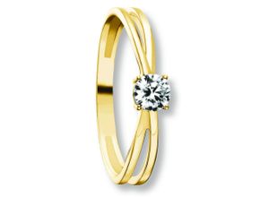 4067551165493 - Goldring Zirkonia Ring aus 333 Gelbgold Fingerringe Gr 50 mit Zirkonia Gelbgold 333 goldfarben (gold) Damen Fingerringe Gold Schmuck