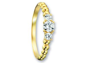 4067551165851 - Goldring Zirkonia Ring aus 333 Gelbgold Fingerringe Gr 48 mit Zirkonia Gelbgold 333 goldfarben (gold) Damen Fingerringe Gold Schmuck