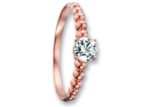 4067551166001 - Goldring Zirkonia Ring 333 Roségold Fingerringe Gr 52 mit Zirkonia Roségold 333 rosa (rosé) Damen Fingerringe Gold Schmuck