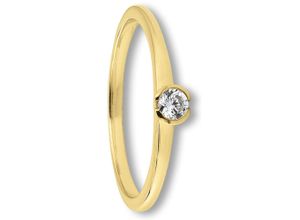 4067551166148 - Goldring Zirkonia Ring aus 333 Gelbgold Fingerringe Gr 54 mit Zirkonia Gelbgold 333 goldfarben (gold) Damen Fingerringe