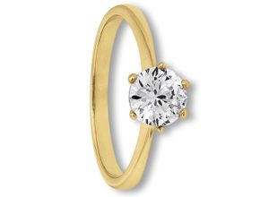 4067551166315 - Goldring Zirkonia Ring aus 333 Gelbgold Fingerringe Gr 48 mit Zirkonia Gelbgold 333 goldfarben (gold) Damen Fingerringe Gold Schmuck