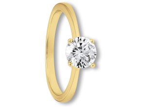 4067551166407 - Goldring Zirkonia Ring aus 333 Gelbgold Fingerringe Gr 48 mit Zirkonia Gelbgold 333 goldfarben (gold) Damen Fingerringe Gold Schmuck