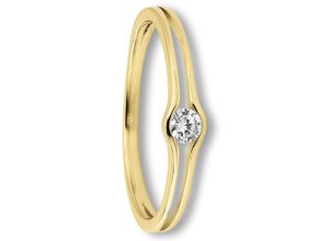 4067551166551 - Goldring Zirkonia Ring aus 333 Gelbgold Fingerringe Gr 48 mit Zirkonia Gelbgold 333 goldfarben (gold) Damen Fingerringe Gold Schmuck