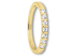 4067551166735 - Goldring Zirkonia Ring aus 333 Gelbgold Fingerringe Gr 48 mit Zirkonia Gelbgold 333 goldfarben (gold) Damen Fingerringe Gold Schmuck