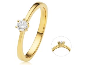 4067551169071 - Diamantring 015 ct Diamant Brillant Ring aus 585 Gelbgold Fingerringe Gr 56 Gelbgold 585-Diamanten goldfarben (gold) Damen Diamantringe Gold Schmuck