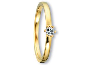 4067551217949 - Diamantring 009 ct Diamant Brillant Ring aus 585 Gelbgold Fingerringe Gr 48 mit Diamant Gelbgold 585-Diamanten goldfarben (gold) Damen Diamantringe Gold Schmuck