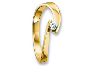 4067551218021 - Diamantring 009 ct Diamant Brillant Ring aus 585 Gelbgold Fingerringe Gr 48 mit Diamant Gelbgold 585-Diamanten goldfarben (gold) Damen Diamantringe Gold Schmuck