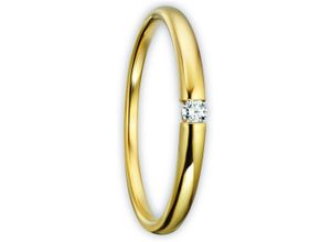 4067551218151 - Diamantring 004 ct Diamant Brillant Ring aus 585 Gelbgold Fingerringe Gr 48 mit Diamant Gelbgold 585-Diamanten goldfarben (gold) Damen Diamantringe Gold Schmuck