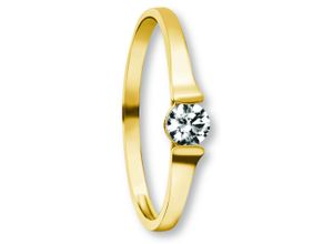 4067551218694 - Goldring Zirkonia Ring aus 333 Gelbgold Fingerringe Gr 48 mit Zirkonia Gelbgold 333 goldfarben (gold) Damen Fingerringe Gold Schmuck