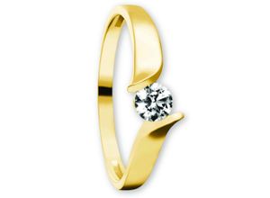 4067551219226 - Goldring Zirkonia Ring aus 333 Gelbgold Fingerringe Gr 48 mit Zirkonia Gelbgold 333 goldfarben (gold) Damen Fingerringe Gold Schmuck