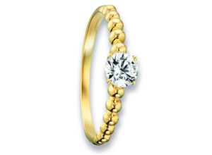 4067551219608 - Goldring Zirkonia Ring aus 333 Gelbgold Fingerringe Gr 48 mit Zirkonia Gelbgold 333 goldfarben (gold) Damen Fingerringe Gold Schmuck