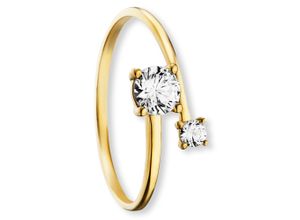 4067551220802 - Goldring Zirkonia Ring aus 333 Gelbgold Fingerringe Gr 48 mit Zirkonia Gelbgold 333 goldfarben (gold) Damen Fingerringe Gold Schmuck