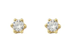 4067551221977 - Paar Ohrstecker 01 ct Diamant Brillant Ohrringe aus 750 Gelbgold Gr Damen 01 ct Diamanten-Gelbgold 333 goldfarben (gold) Damen Ohrstecker Gold Schmuck