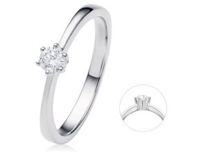 4067551222400 - Diamantring 015 ct Diamant Brillant Ring aus 950 Platin Fingerringe Gr 50 Platin 950-Diamanten silberfarben (silber) Damen Diamantringe Platin Schmuck