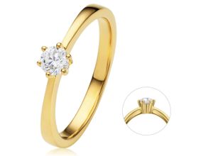 4067551222486 - Diamantring 02 ct Diamant Brillant Ring aus 585 Gelbgold Fingerringe Gr 48 Gelbgold 585-Diamanten goldfarben (gold) Damen Diamantringe Gold Schmuck