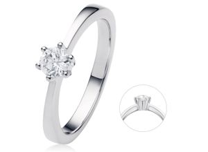 4067551223087 - Diamantring 025 ct Diamant Brillant Ring aus 585 Weißgold Fingerringe Gr 48 Weißgold 585-Diamanten silberfarben (silber) Damen Diamantringe Gold Schmuck