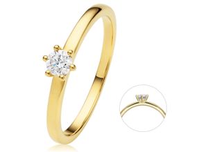 4067551224176 - Diamantring 02 ct Diamant Brillant Ring aus 750 Gelbgold Fingerringe Gr 52 Gelbgold 750-Diamanten goldfarben (gold) Damen Diamantringe Gold Schmuck