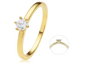 4067551224411 - Diamantring 025 ct Diamant Brillant Ring aus 585 Gelbgold Fingerringe Gr 50 Gelbgold 585-Diamanten goldfarben (gold) Damen Diamantringe Gold Schmuck