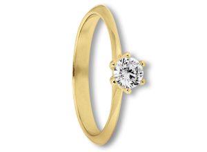 4067551384641 - Goldring Zirkonia Ring aus 333 Gelbgold Fingerringe Gr 48 mit Zirkonia Gelbgold 333 goldfarben (gold) Damen Fingerringe Gold Schmuck