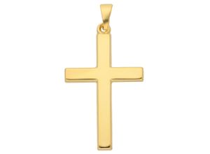 4067551386676 - Ketten-Anhänger ADELIA´S 585 Gold Kreuz Anhänger Schmuckanhänger Gr Gelbgold 585 goldfarben (gold) Damen Anhänger Goldschmuck für & Herren